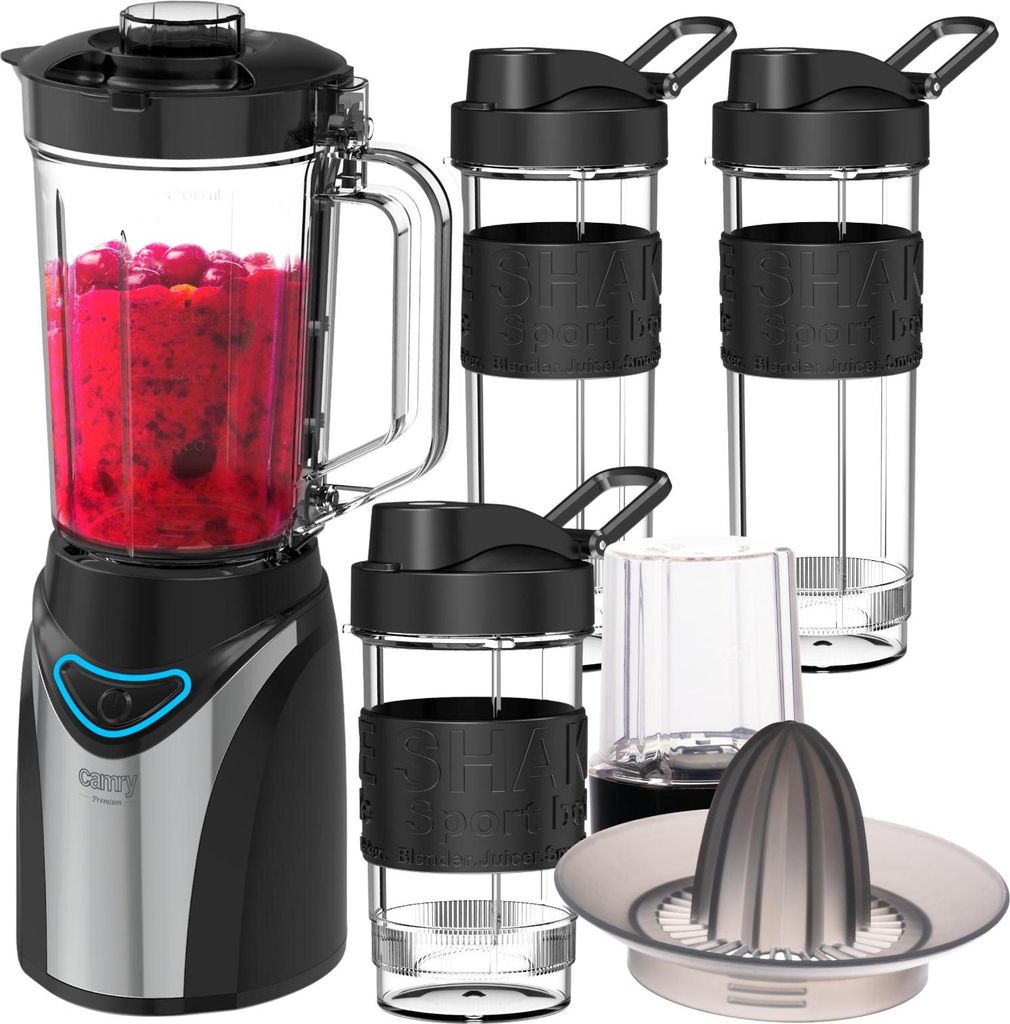 Hochleistungsstandmixer mit Kühlakku, Zitruspresse & 3 Trinkflaschen | Camry CR4086