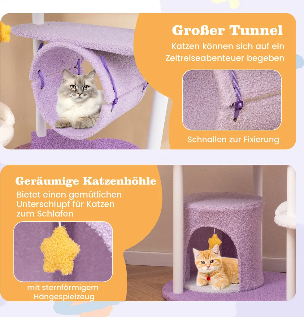 Arbre à chat avec grande niche confortable et plateforme panoramique - 6