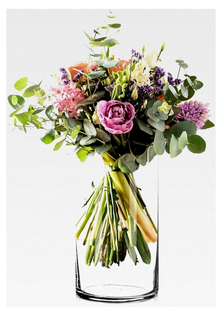 XL Zylindervase, 29 cm hohe Glasvase, Tischvase, Tulpenvase, Blumenvase, Vase für Pampasgras oder Rosen