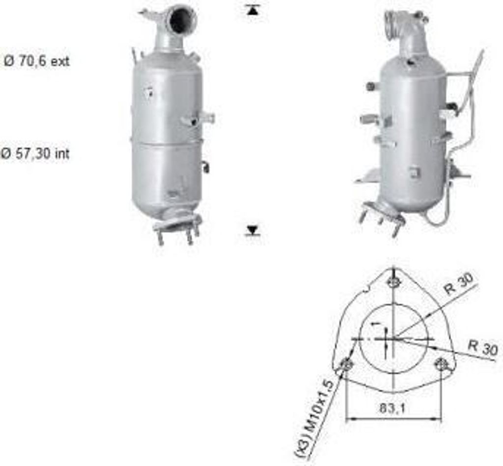 VEGAZ OK-349 Dieselpartikelfilter DPF für OPEL ANTARA Abgasanlage Diesel