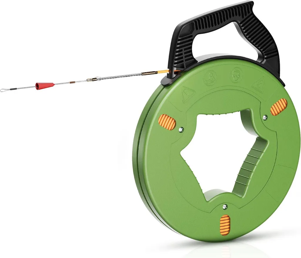 Tire-fil électrique 60m - Guide passe-câble incassable pour gaines