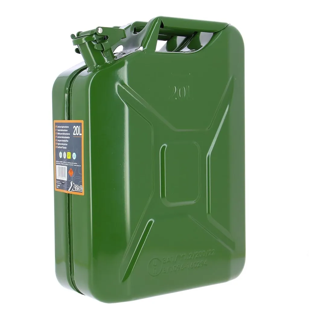 Jerrican Métal 20L Robuste Impex Norme US pour Transport de Carburant