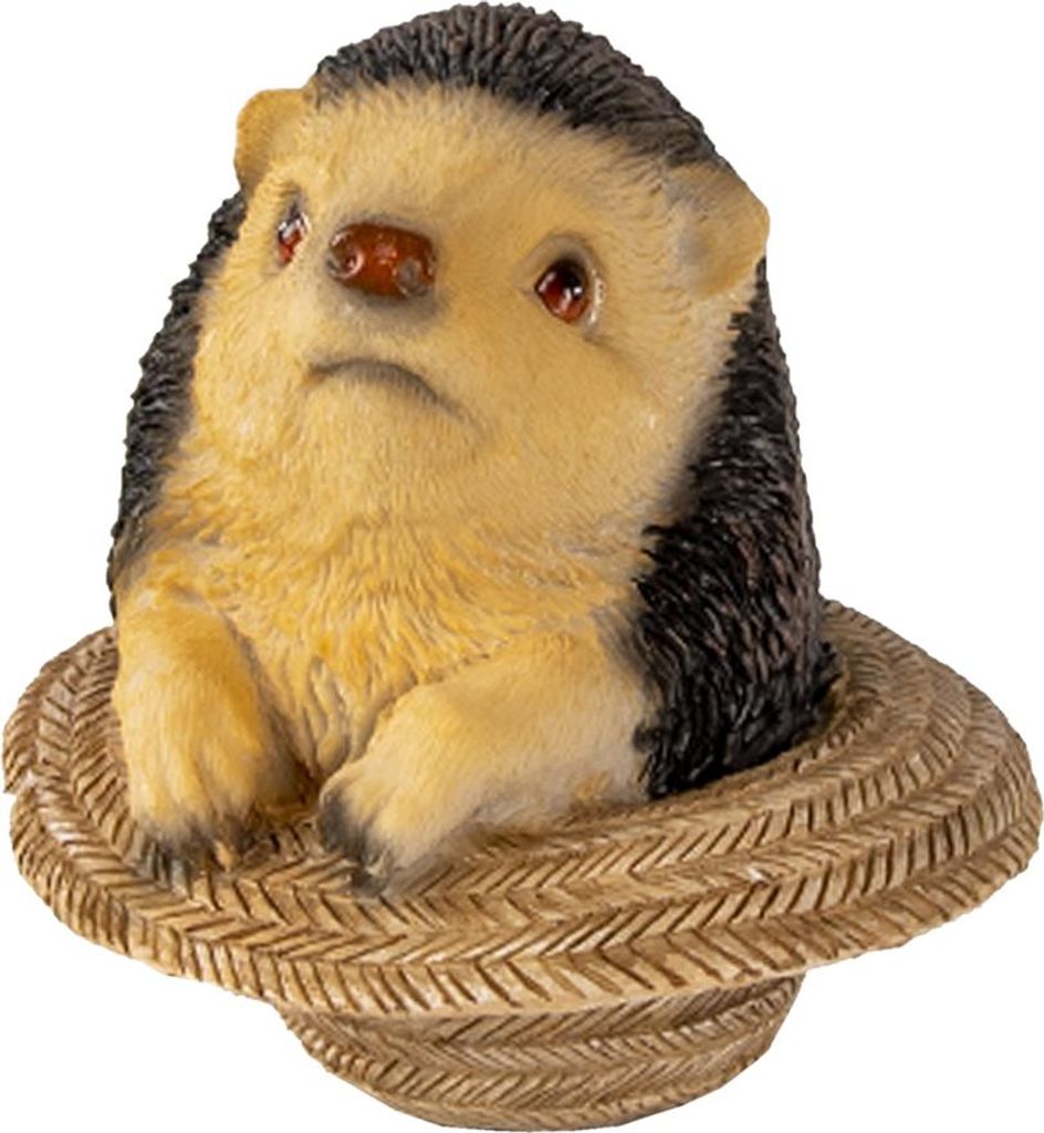 Clayre & Eef Figur Igel 8x8x9 cm Braun Kunststoff Igel