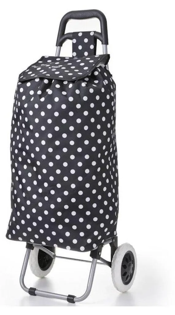 Sac à provisions HOPPA ST-205 noir/blanc - Soulagez votre dos en courses