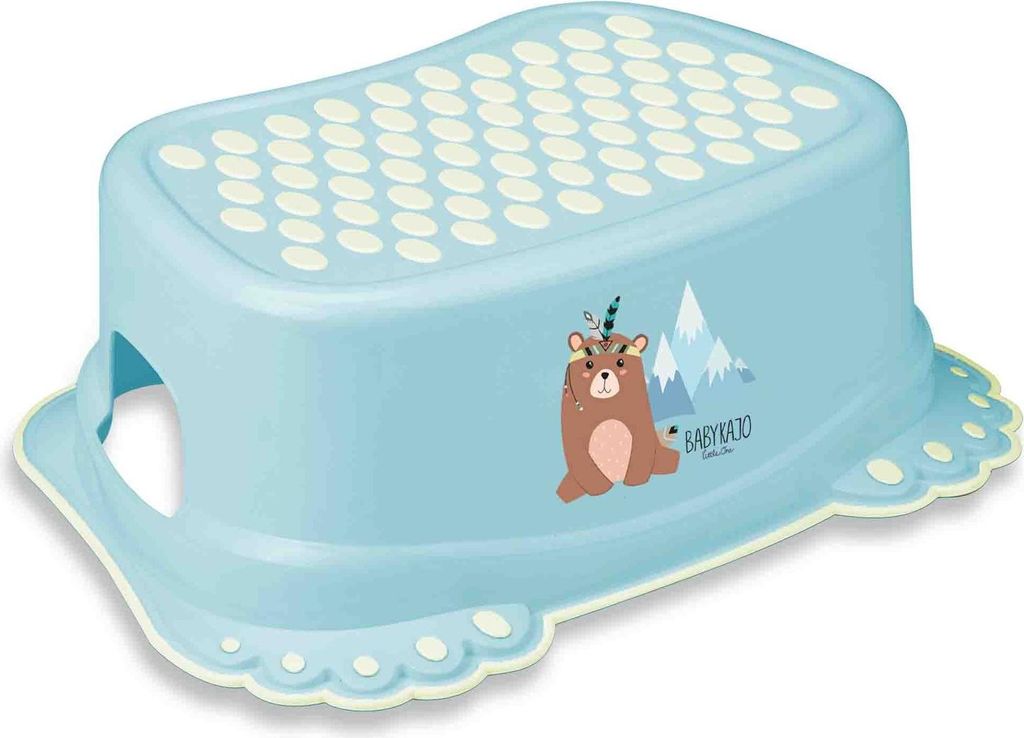 Babykajo Kinder Tritthocker – stabiler Plastik Trittschemel mit Anti-Rutsch Oberfläche, belastbar bis 40 kg, sicher & leicht zu reinigen