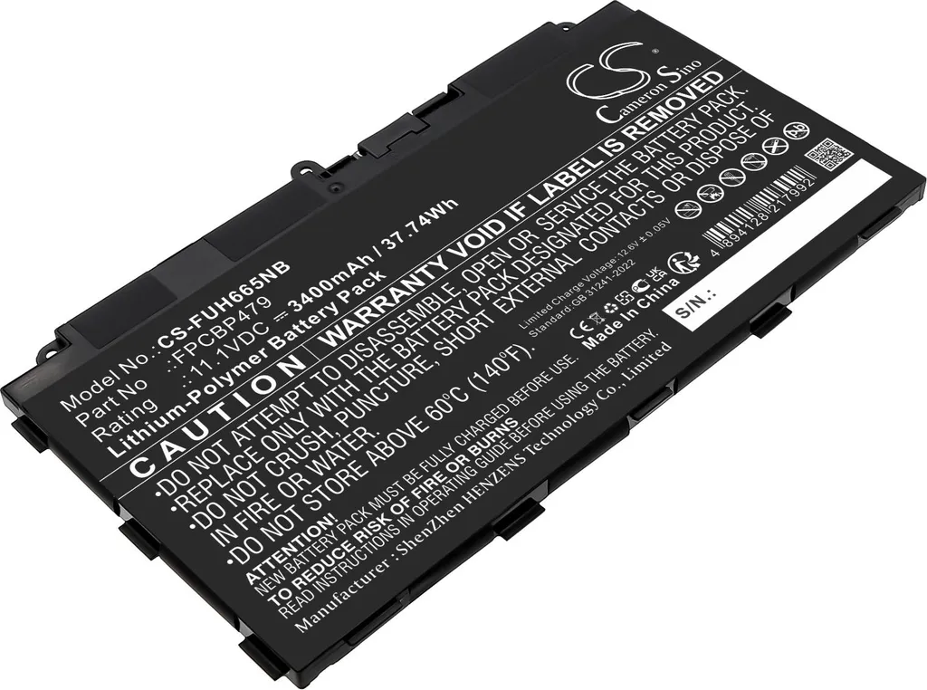TECHTEK Batteria notebook compatibile con [Fujitsu] Stylistic Q616, Stylistic Q665, Stylistic Q738, Stylistic Q739 sostituisce CP785375-XX, per FPCBP