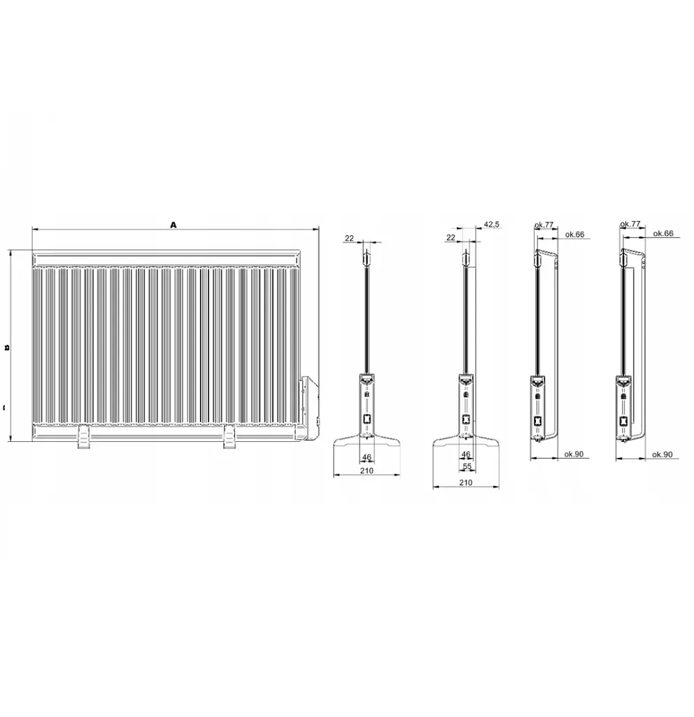 Radiateur bain d'huile 500W Chauffage d'appoint LCD Compact Blanc