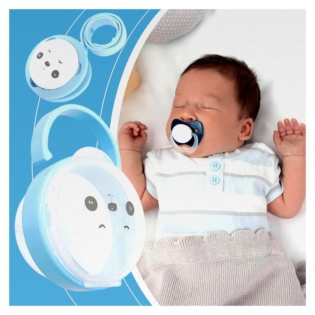 Schnullerhalter für Babys - Panda-Design mit Aufbewahrungsbox für Schnuller - Tragbares Babyzubehör für Reisen und Outdoor-Aktivitäten