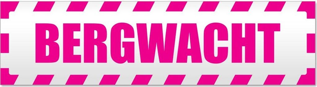 Bergwacht gestreift Magnetschild Schild magnetisch