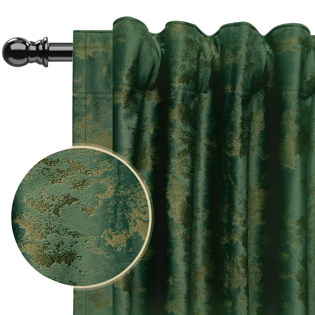 2 Tende Velluto Verde Scuro 132x244cm | Oscuranti e Termiche Premium - 2