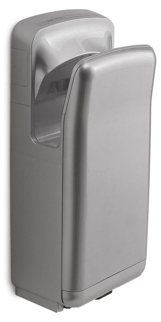 Elektrischer Händetrockner Silber mit Sensor, thermoplastisches Harz, schnelle Trocknung, 68x30x22 cm, Meltemi
