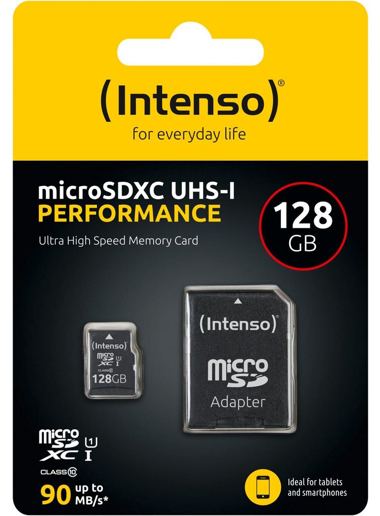 Intenso microSD UHS-I Performance 128GB Produktbild 