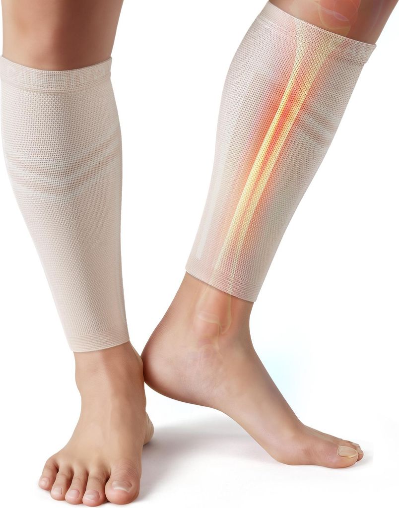 CAMBIVO Wadenbandage x2, Kompressionsstrümpfe Herren Damen, Waden Kompression, Kompressionssocken ohne fuß für Sport, Laufen, Schwellung, Muskel...