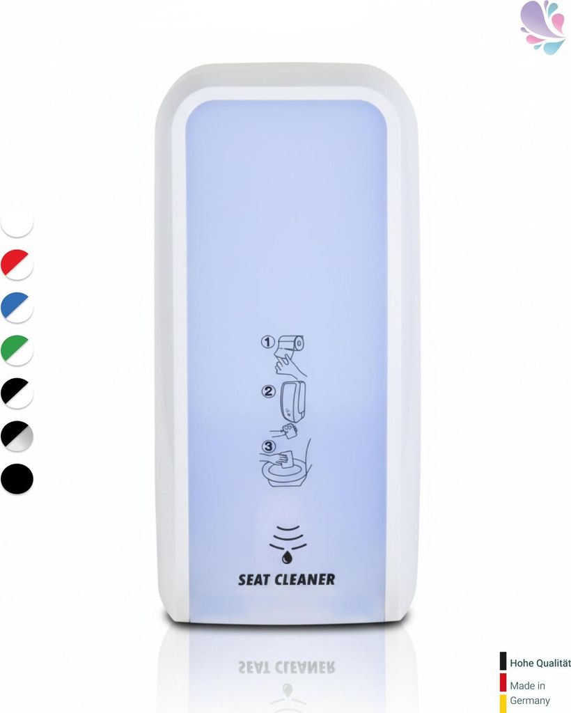 SENSOR Spender für Toilettensitzreinigung bis zu 2.500 Anwendungen je 1-Liter, blitzschneller Kartuschenwechsel, Blanc Cosmos : Farbe - Weiß Farb...