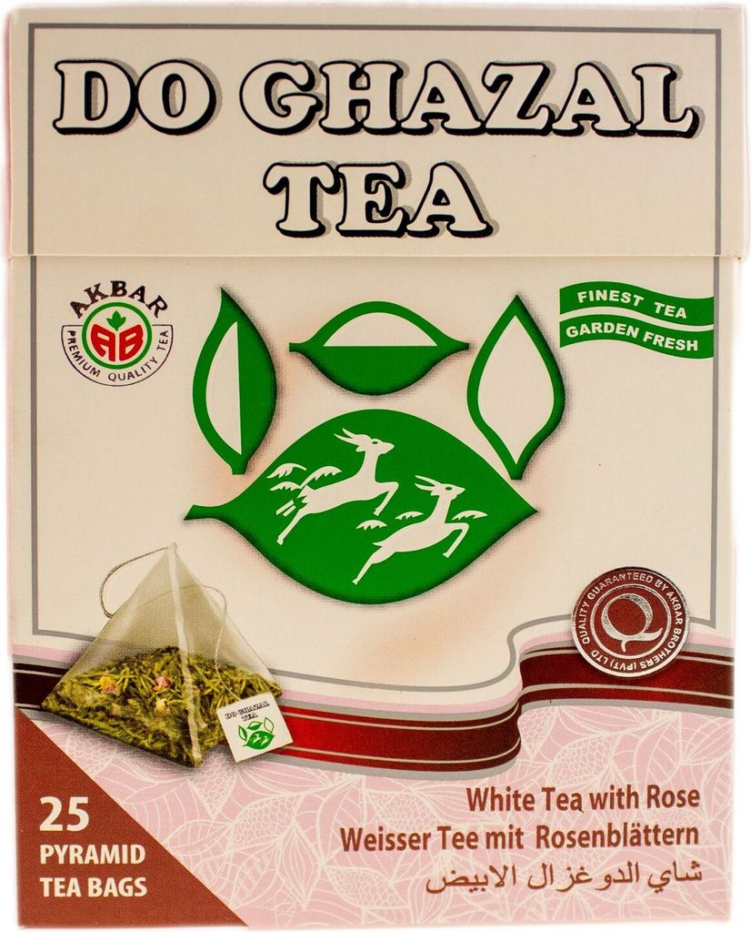 Do Ghazal Weißer Tee mit Rosenblätter 50g, 25 Beutel