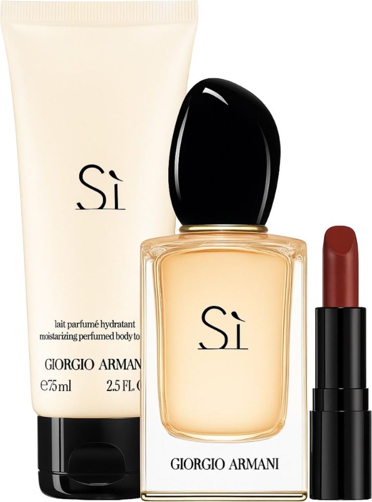 Armani Si Geschenkset Eau de Parfum 50ml + Body Lotion 75ml + Mini Lip Power N° 400