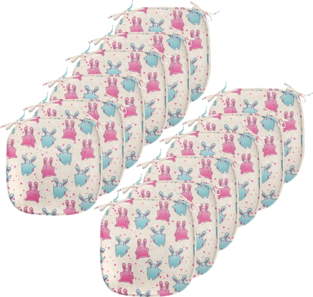 Galettes de Chaise Enfant Imperméables avec Attaches - Pack de 12 Rose