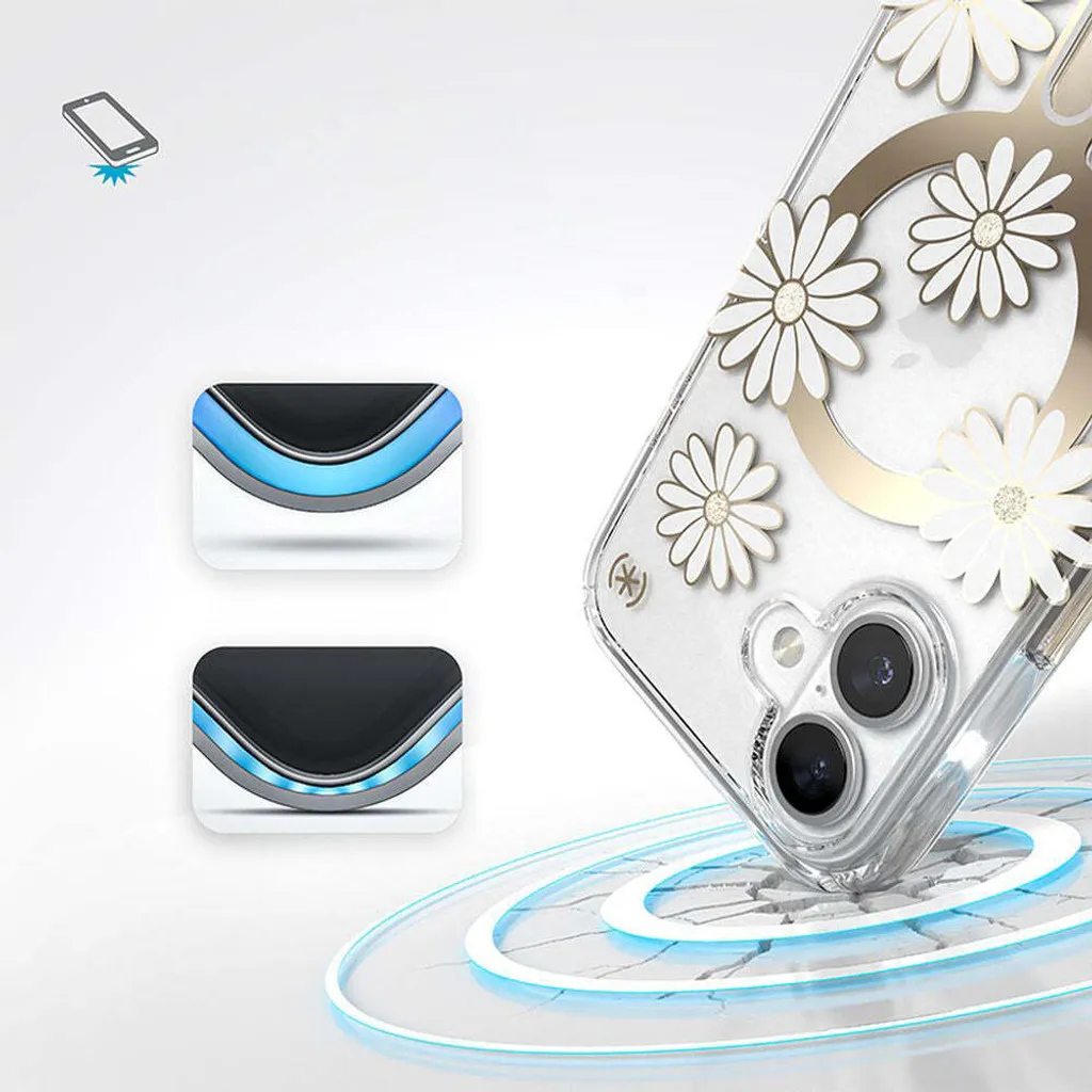 Étui de Protection iPhone 16 MagSafe Speck Presidio Lux Fleurs et Or - 9