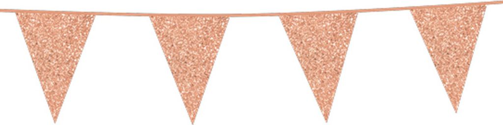Glitzer Wimpelkette roségold 6m Produktbild 