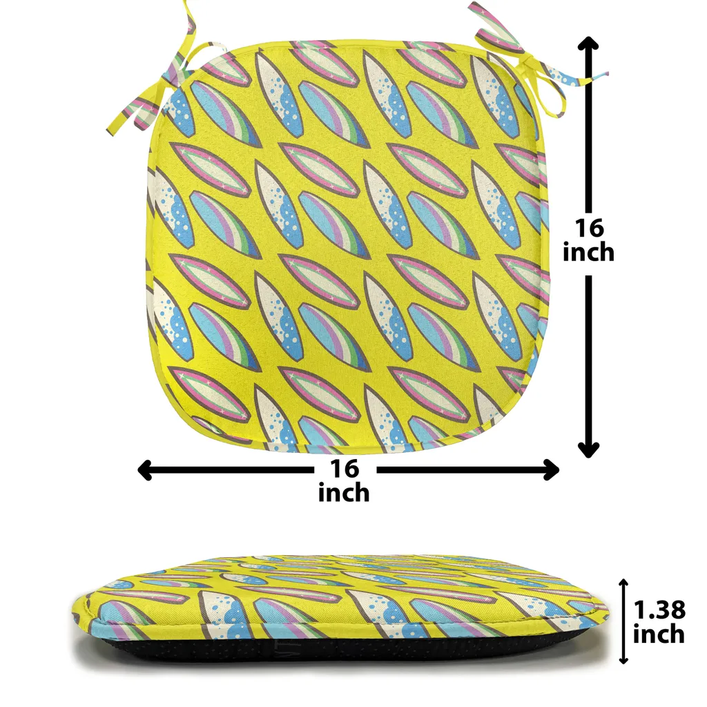 Coussin de chaise imperméable avec sangles 40x40cm pour repas d'été - 2