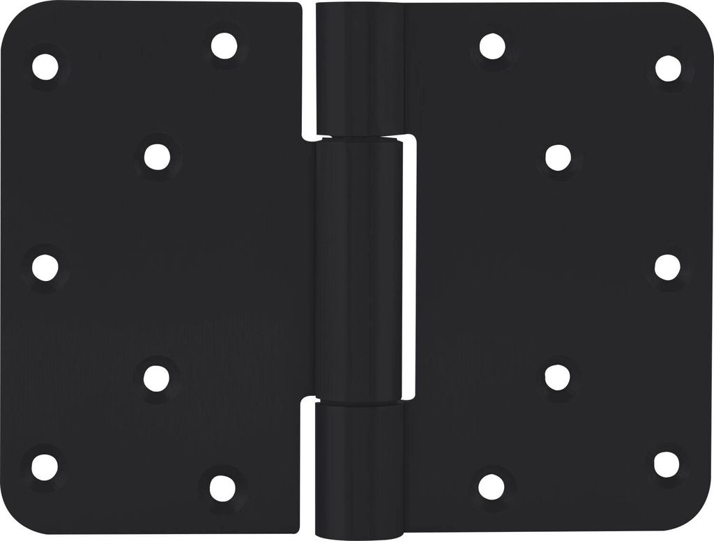 Gustav Kauls Scharnier 120x160mm mit festem Stift - Scharnierband nach EN1935, Edelstahl schwarz