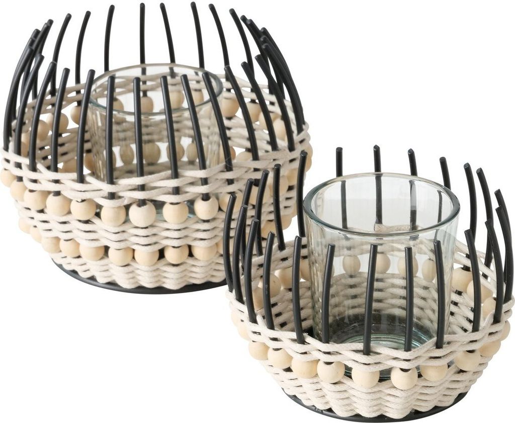 Boltze Windlicht Korb Lugo