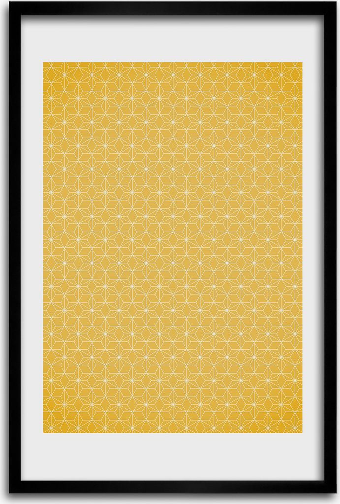 Bild - Bilderrahmen - 40 cm x 60 cm - MDF - Rahmen - Wandkunst - Sterne