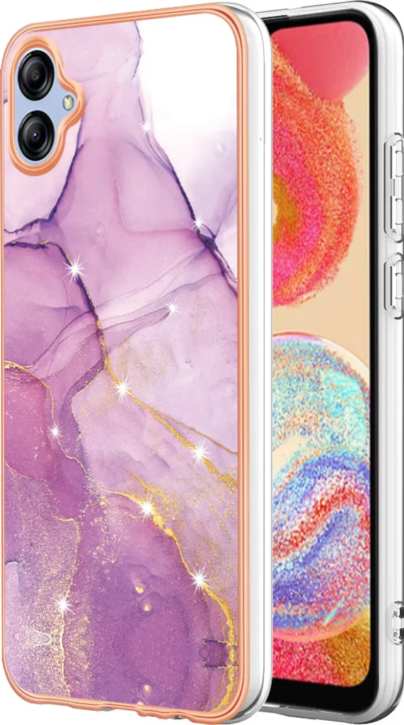 Regalo Cover Samsung A04E Marmo Rosa - Custodia Morbida e Sicura