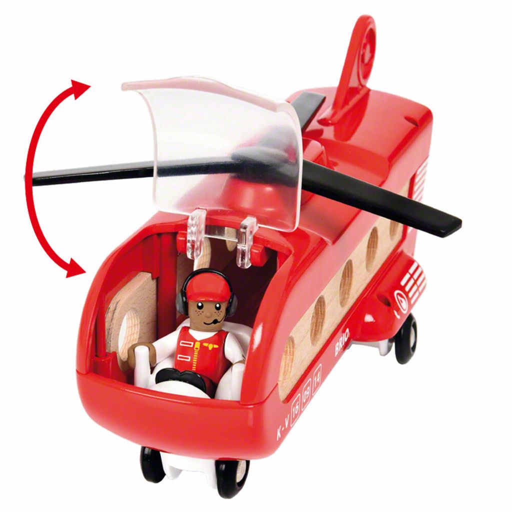 BRIO World - 33886 Eisenbahn-Transporthubschrauber Produktbild 