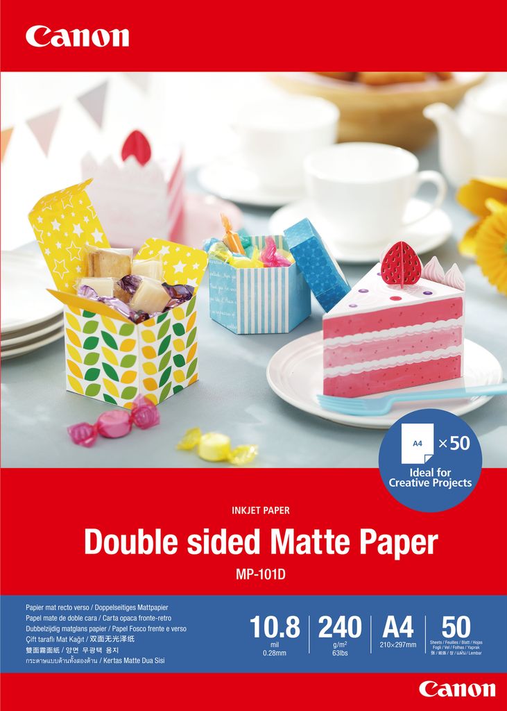 Canon MP-101D Double sided Matte Paper, A4, 50 Blatt, Matt, Produktbild 