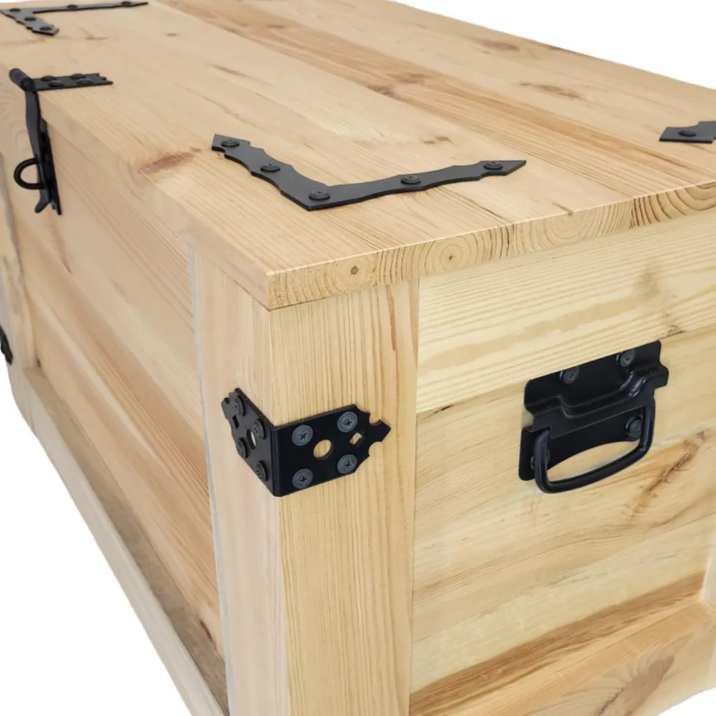 Bac de rangement 80 cm en bois pour jouets et bûches avec roues mobiles - 14