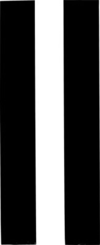 Klebebuchstabe "I" schwarz 100 mm 2 Stück
