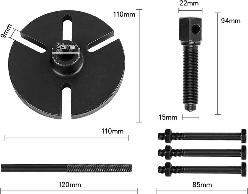 Estrattore Volano Magnetico Moto | Kit Smontaggio Statore M24/M27 Acciaio