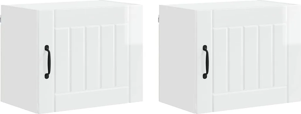 Set 2 Pensili SYFAX Bianco Lucido - Organizza la Tua Cucina con Amore