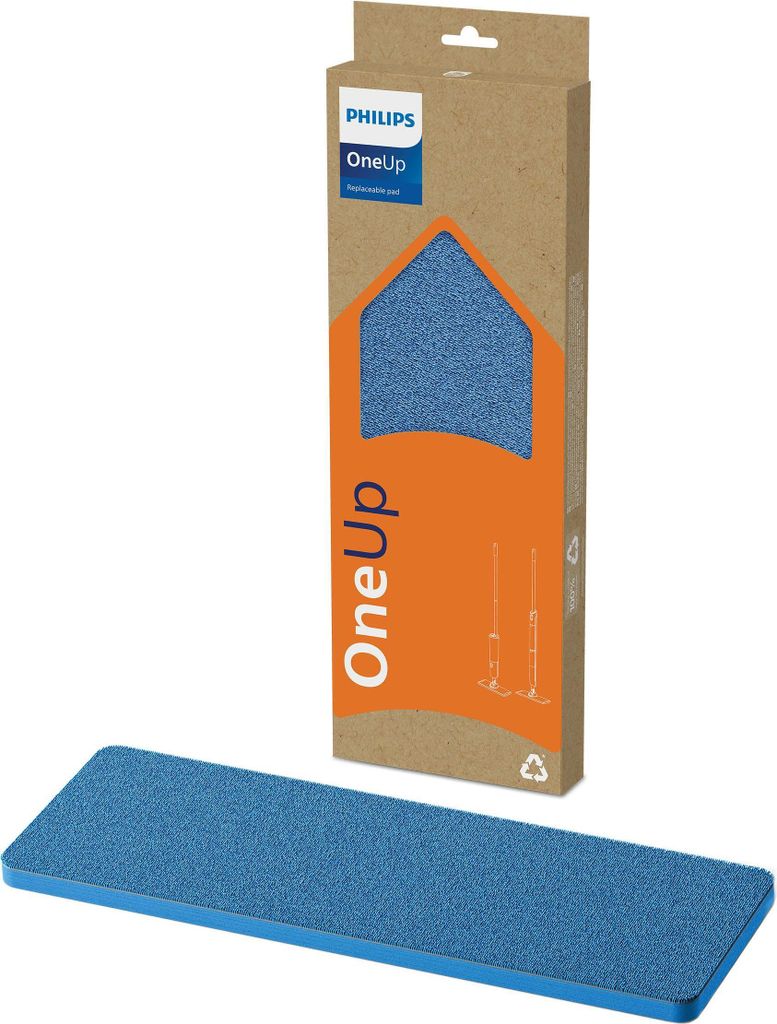 A Philips OneUp mop pad and its packaging.