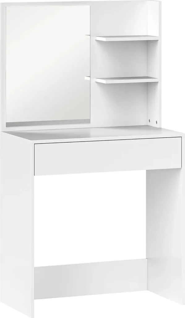 Coiffeuse de Chambre avec Miroir pour Maquillage et Organisation Bijoux
