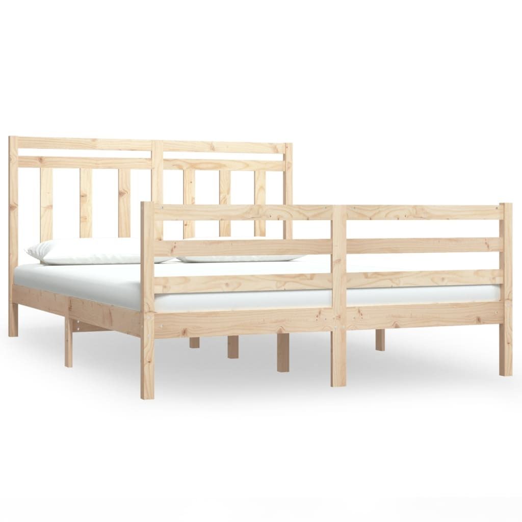 vidaXL Massivholzbett 120x190 cm
