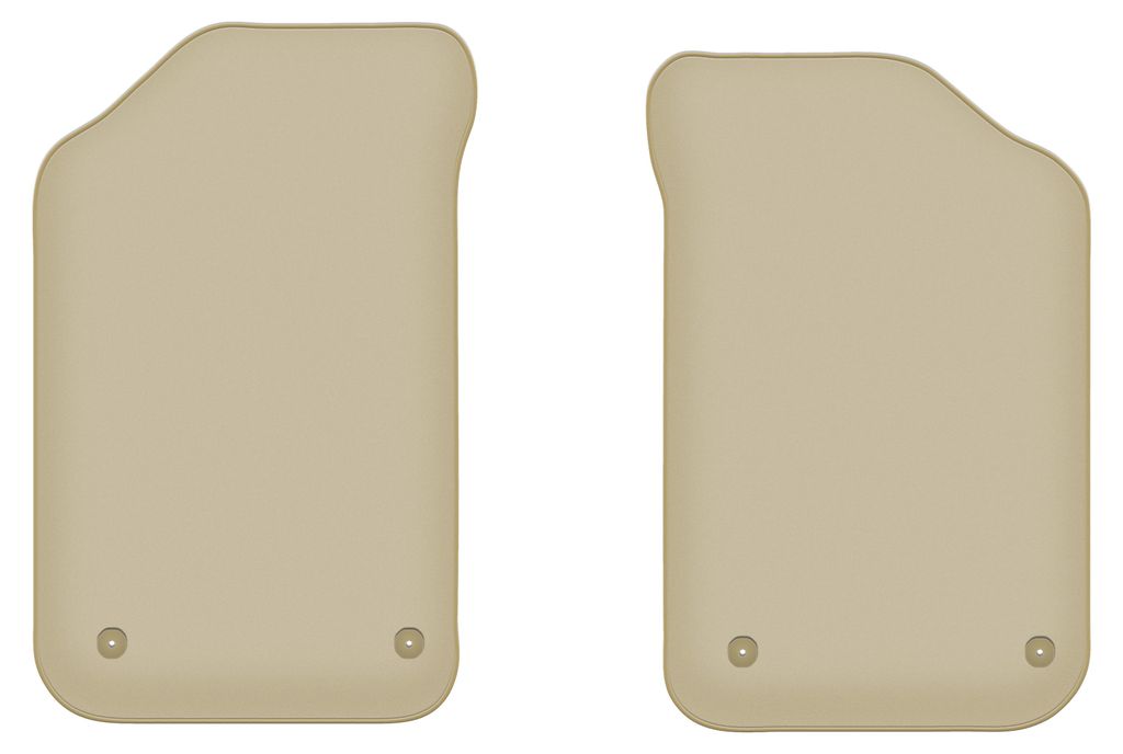 Velours-Fußmatten Vorne PREMIUM beige passend für MG F / TF (2007-2011, Coupé, Cabrio) – mit Befestigungen – passgenau