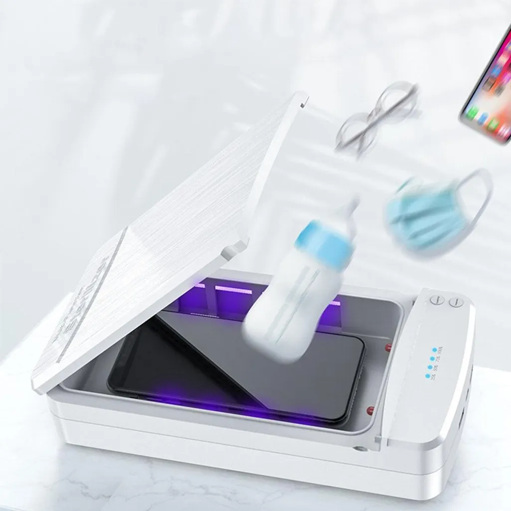 INF Boîte de stérilisation UV multifonctionnelle Double Port USB Blanc - 2