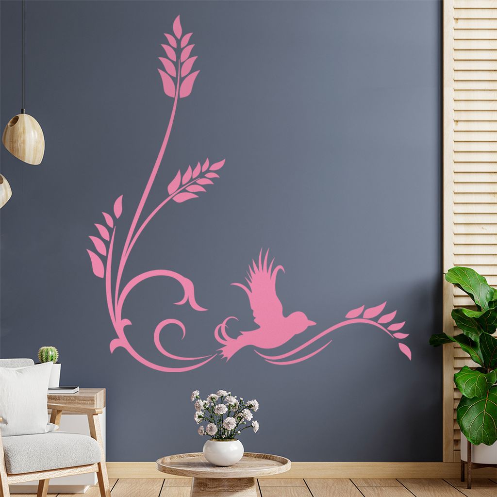 Schöner Vogel - Tribal Wandtattoo in 6 Größen - Wandaufkleber Wall Sticker - Dekoration, Küche, Wohnzimmer, Schlafzimmer, Badezimmer