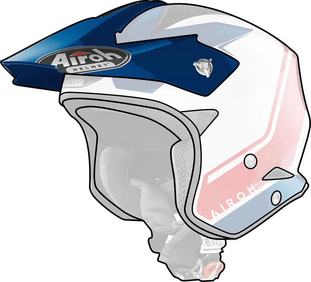 Visière Airoh TRR S Keen bleu brillant pour casque moto trial Airoh
