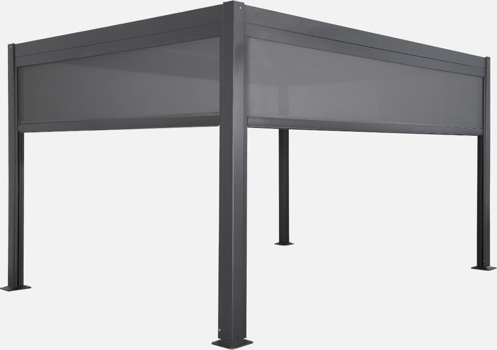 sweeek - Bioklimatische Pergola Palace 3x4m mit Markise 3 m Produktbild 