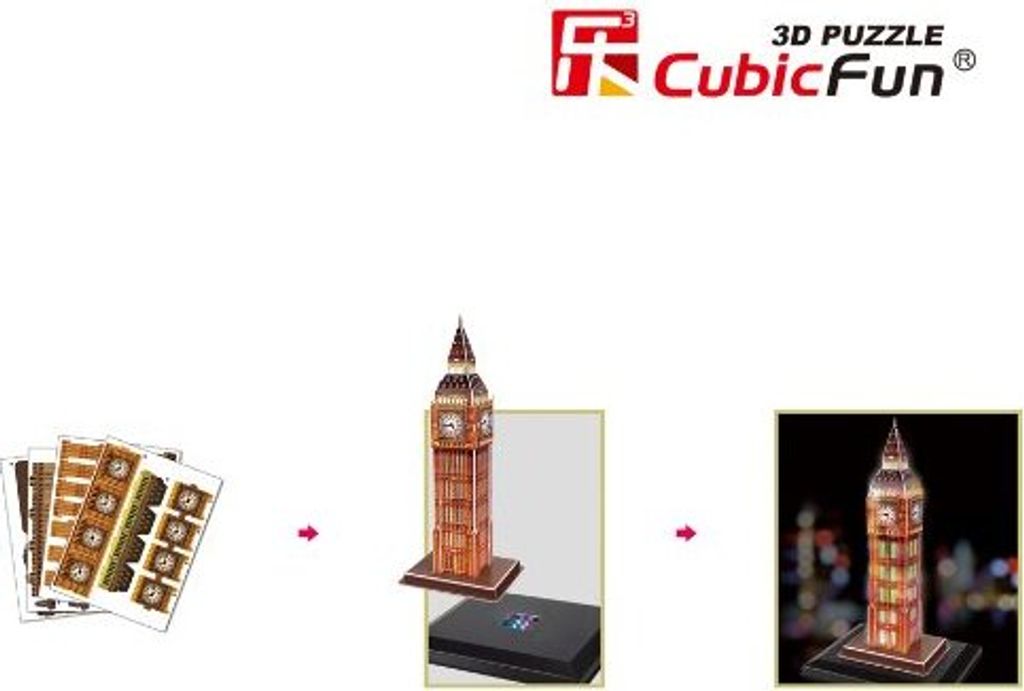 CubicFun Cubic Fun 3d Puzzle Big Ben LED