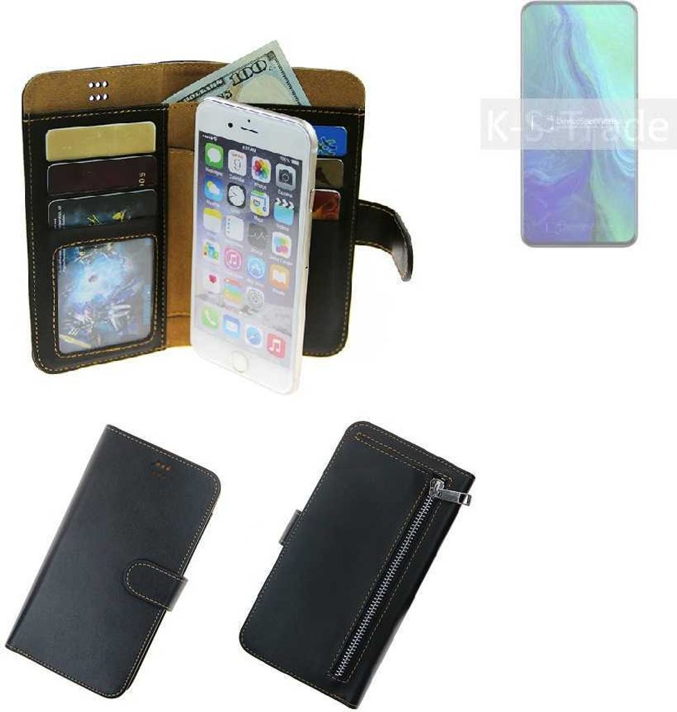 K-S-Trade Schutz Hülle kompatibel mit Oppo Reno2 5G Klapphülle Case Phone cover Slim Handytasche Handy Hülle schwarz aus Kunstleder (1 Stk)