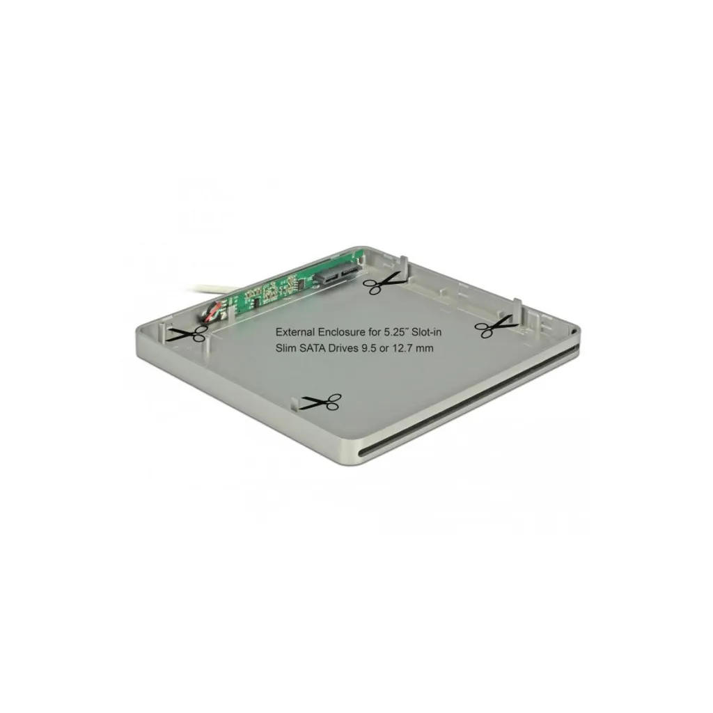 Boîtier externe Delock pour lecteur graveur optique SATA 5.25 pouces