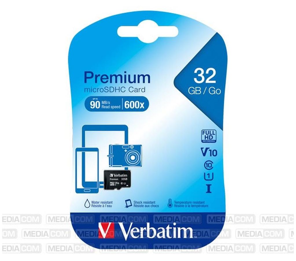Verbatim 32GB Micro SDHC, 32768 MB, Micro Secure Digital Produktbild 