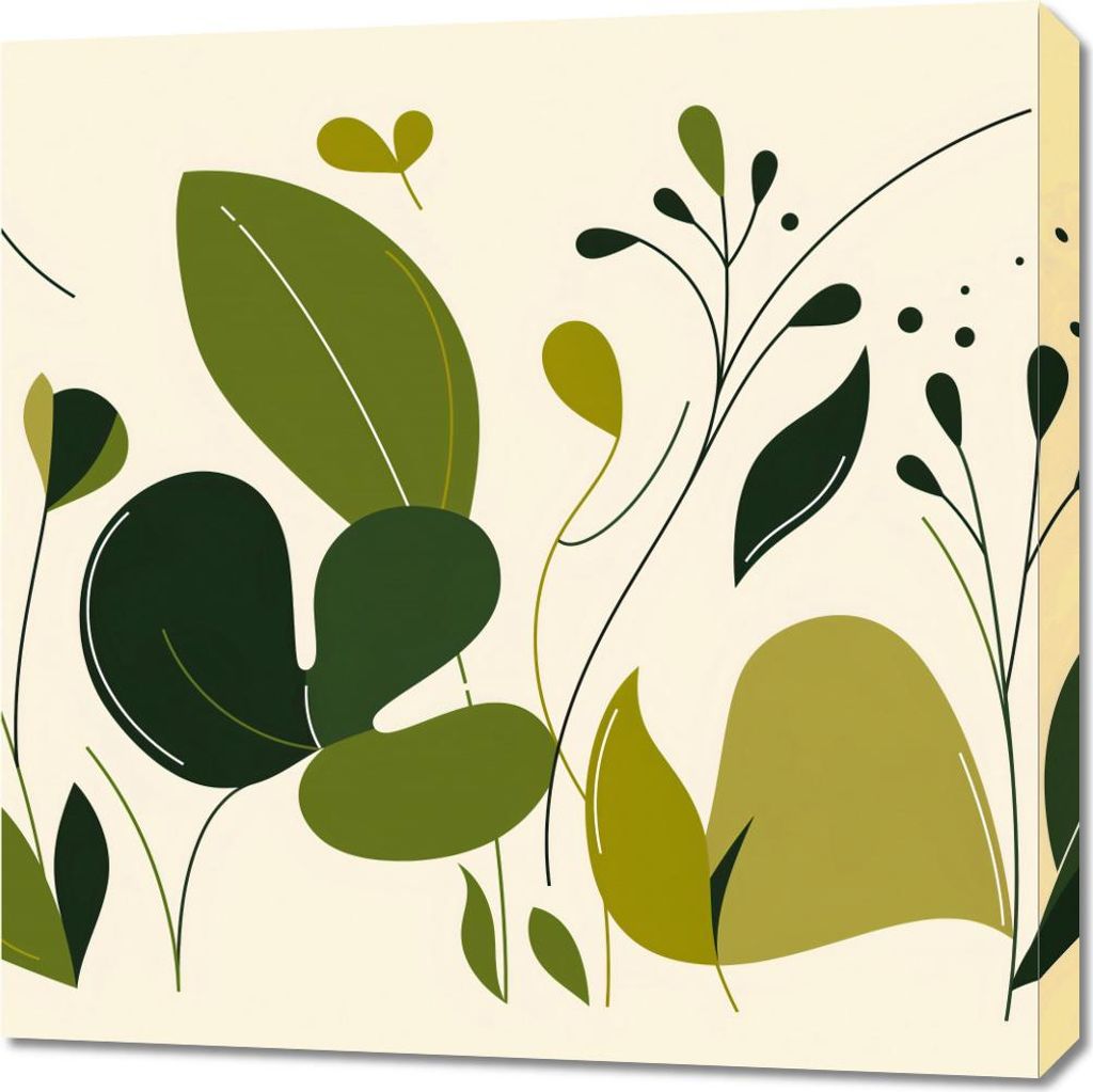 Bild 70x70cm Frische der Blätter