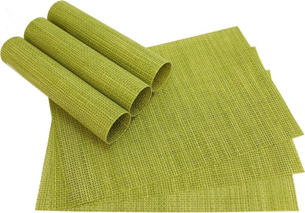 Tischset ELEGANCE grün 6er Tischunterlage als Tischdeko