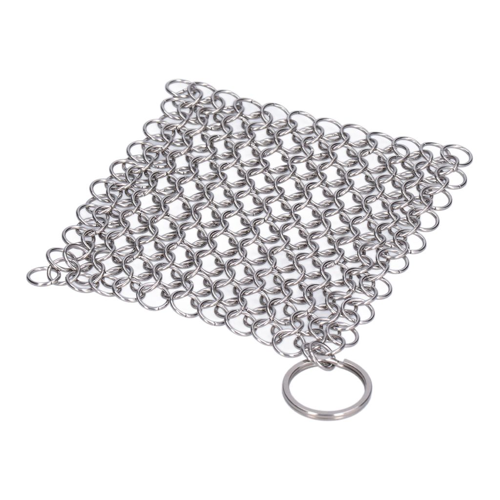 Gusseisen-Reiniger,Gusseisen-Schrubber,Kettenschrubber,Kettenschrubber,Edelstahl-Topfreiniger,Metallgitter-Schaber