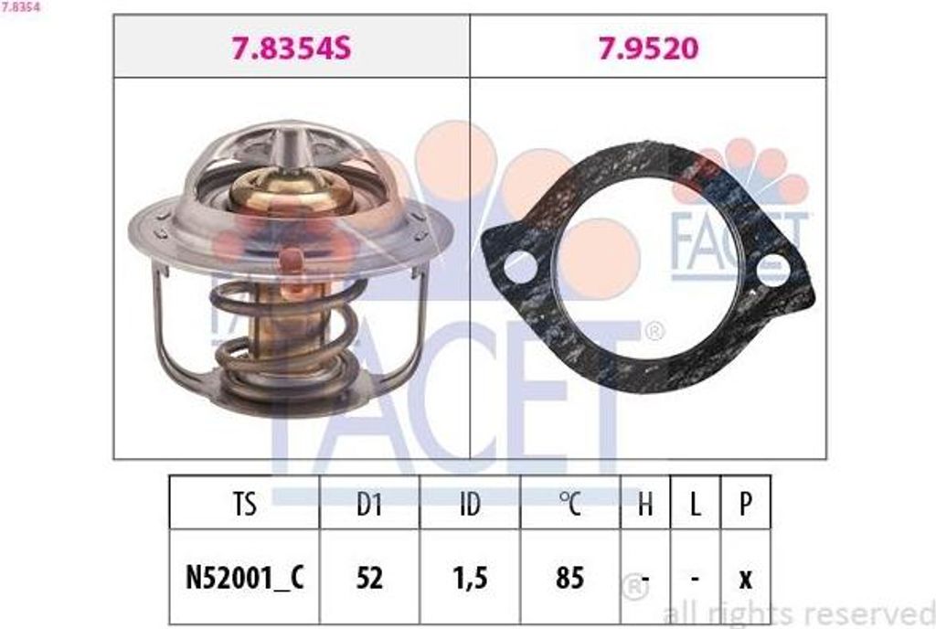 FACET Thermostat Kühlmittel 85°C für FORD Ranger (ET) RANGER (ER, EQ) für MAZDA MX-5 II (NB)